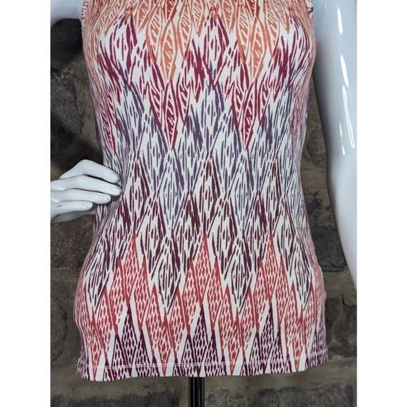 Sonoma Everyday Tank Top Woman's Size Small Ribbed Multi Colored Pattern - Picture 4 of 11